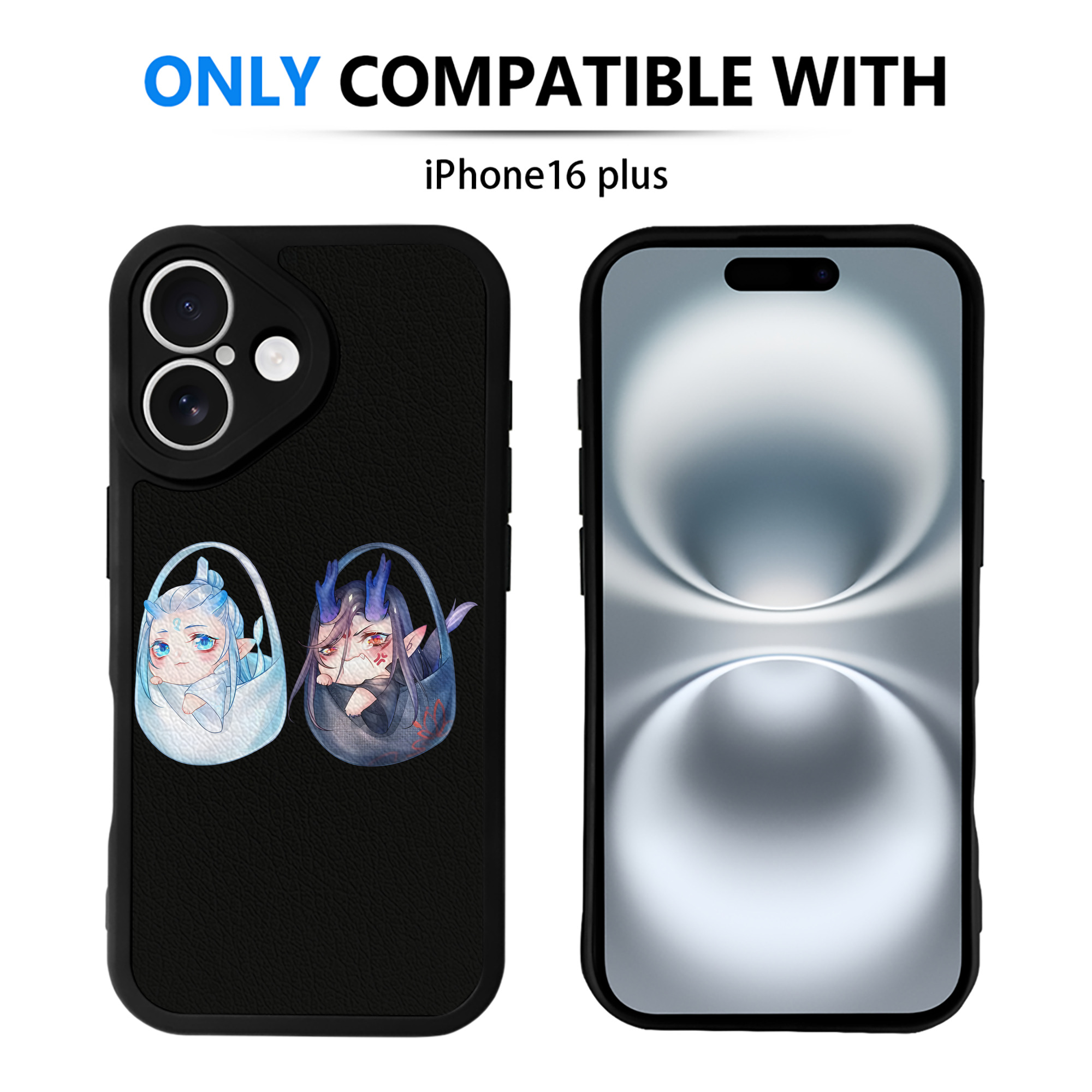 （画像用） Ne Zha 2 ナタ 魔童の大暴れ 【iPhone 16シリーズ対応】シリコンスマホケース（レザー調） 材質：シリコン